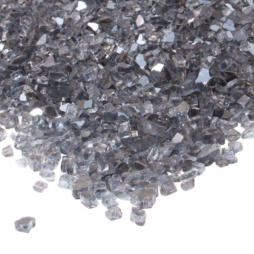 Grey Reflective Fire Glass