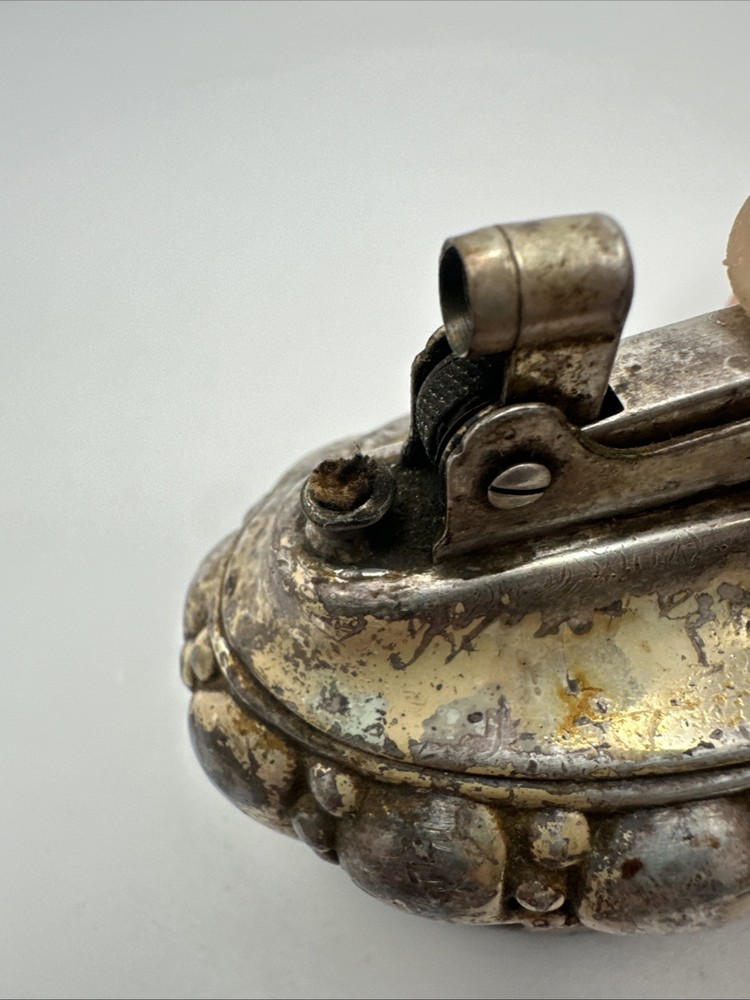 Ronson Crown Table Lighter Vintage, Mid-20th Century. Silver Plate