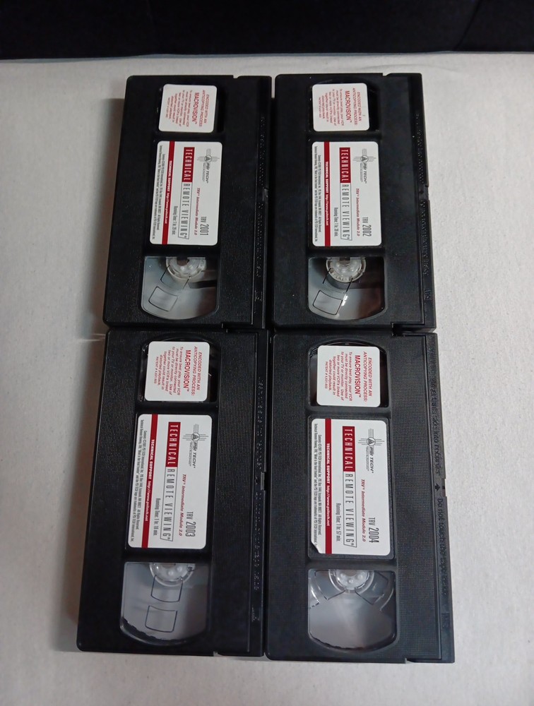 PSI Tech Technical Remote Viewing 4 VHS Tapes Lecture Modules 2.0 2001-2004 Box