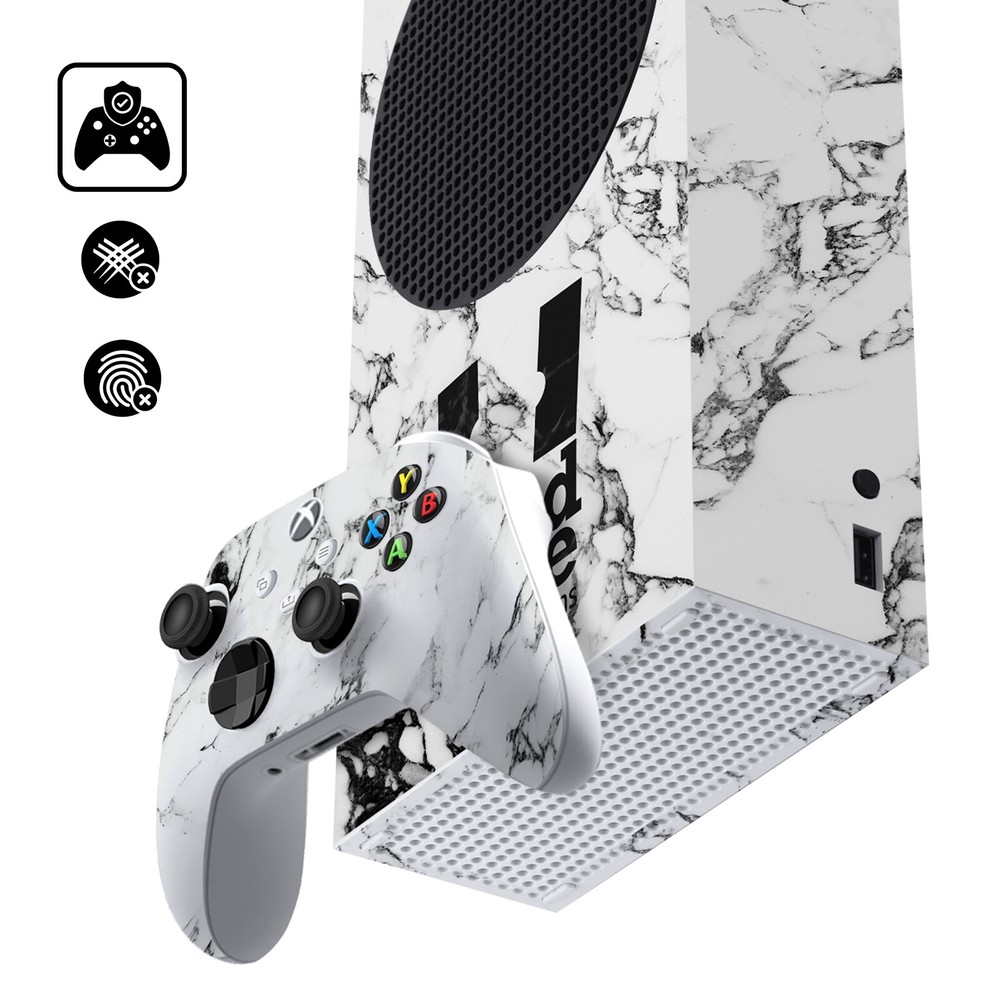 HEAD CASE DESIGNS MARBLE VINYL SKIN DECAL FOR SERIES S CONSOLE & CONTROLLER