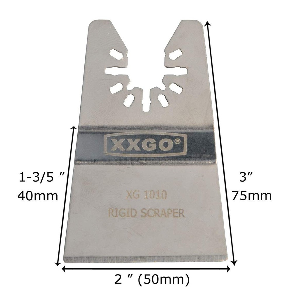XXGO 10 Pcs Universal 2 Inch Multi Tool Scraper Blade - 10 Pcs, Silver