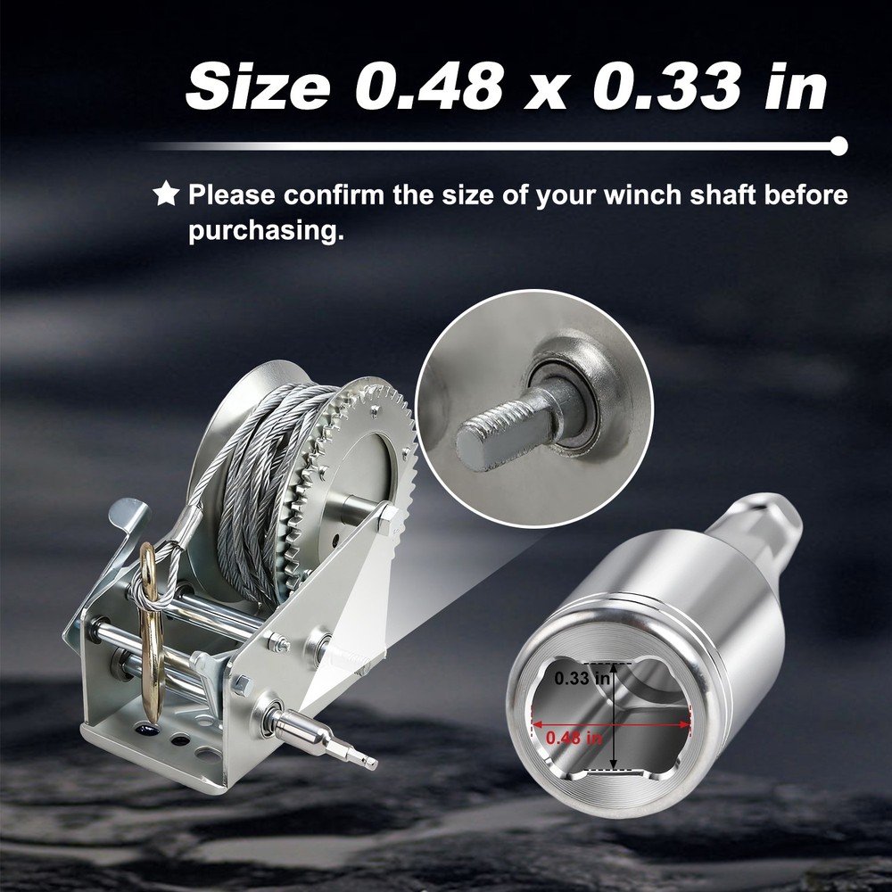 Electric Drill Adapter Winch Handle Comfort Grip Crank Handle Replacement