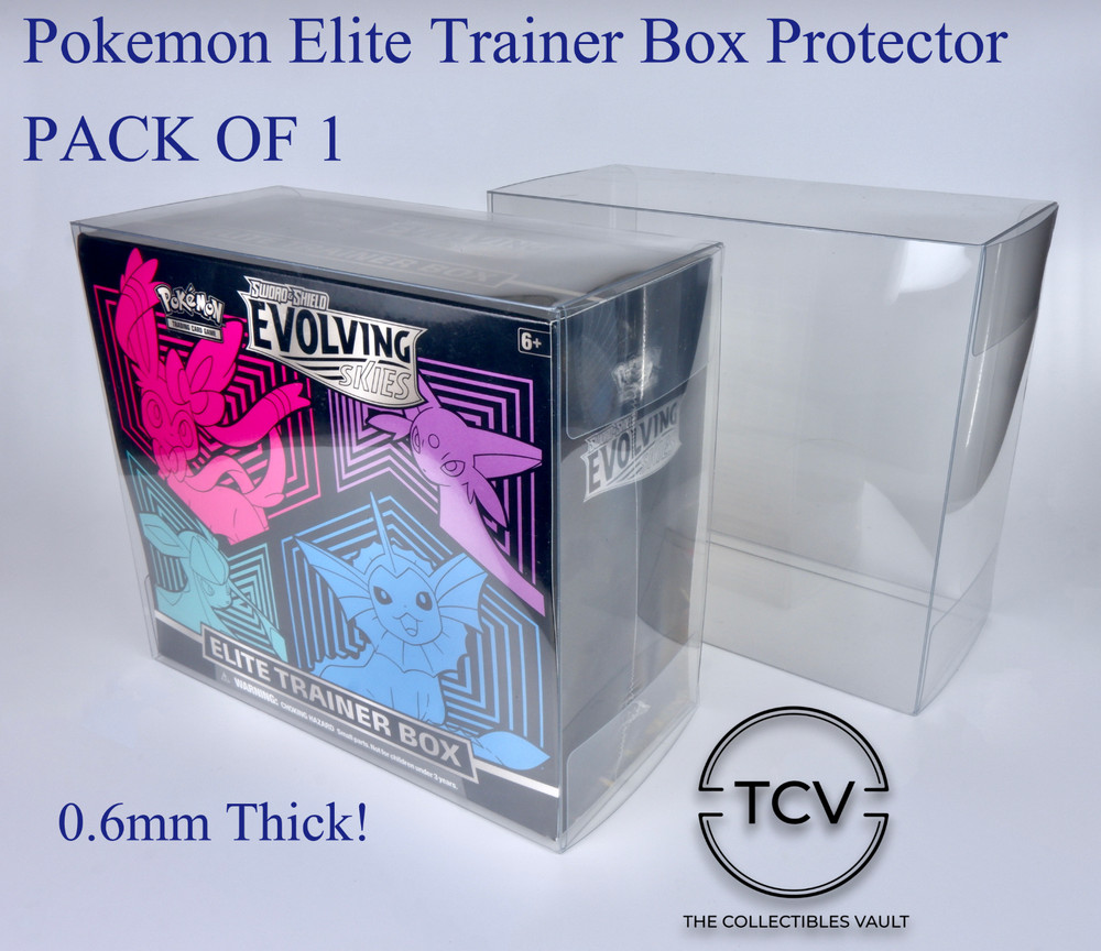 Pokemon Elite Trainer Box ETB Protector Display Case 1-Pack (0.6mm Thick)