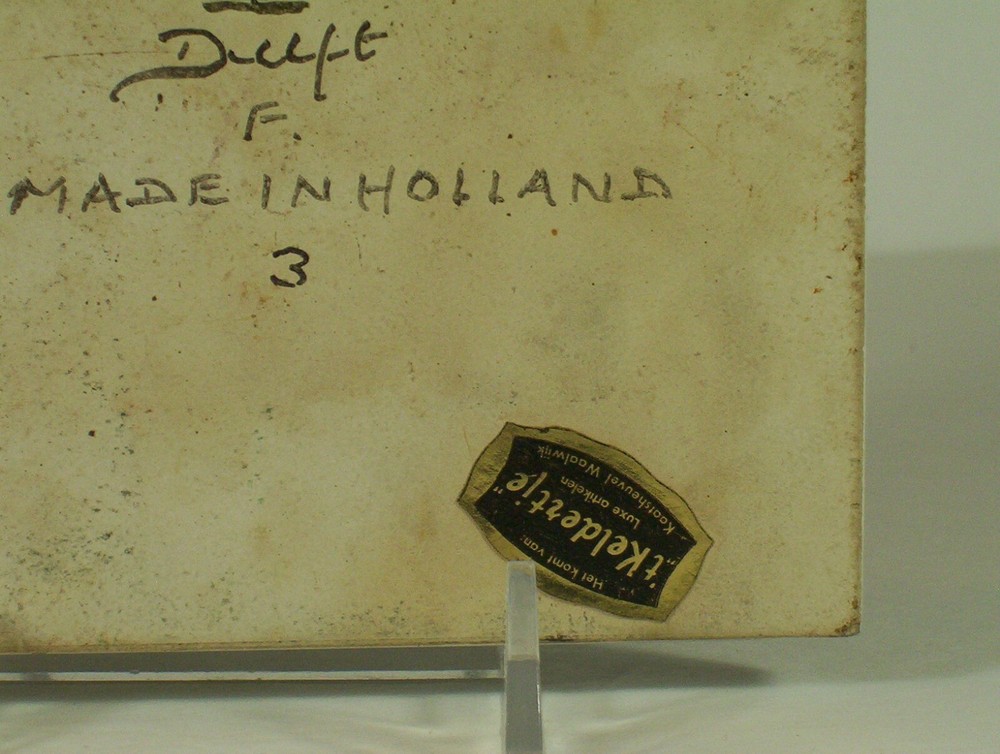 Oud Delft Pottery Tile Hand Painted Polychrome Windmill Scene
