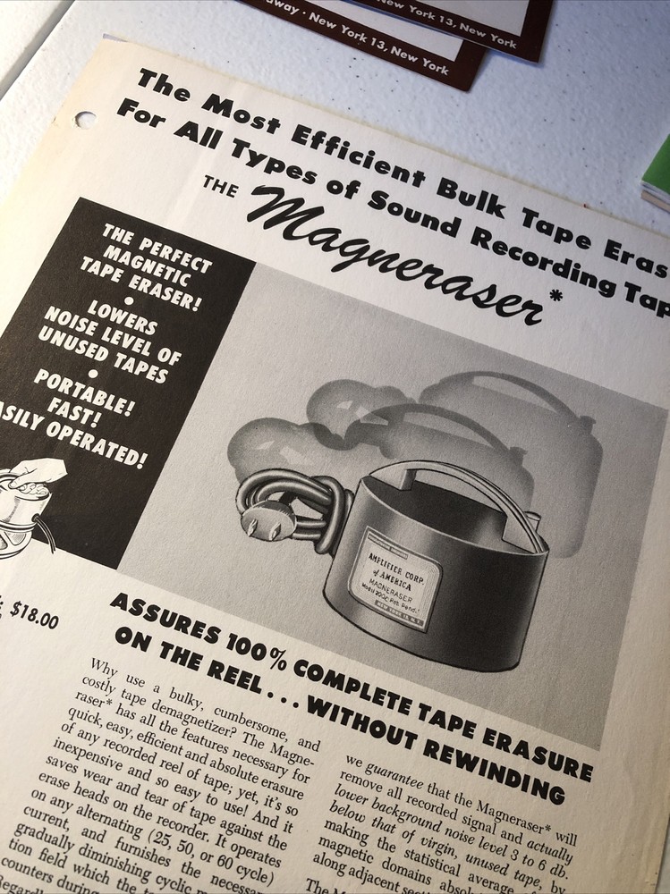 Amplicorp Magneraser Model 200C Demagnetizer Spec Sheet