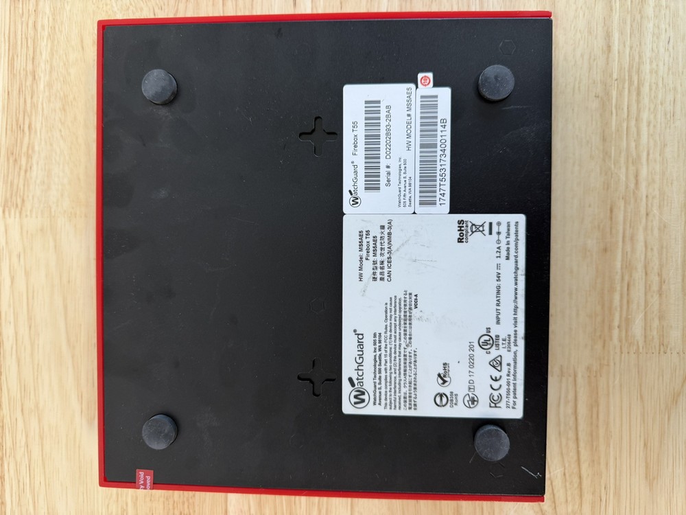 WatchGuard FireBox T55 (MS5AE5) Network Security Firewall Appliance + AC adapter