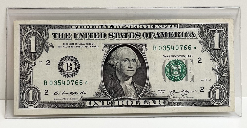 $1 2013 B Duplicate FW Star Note B03540766