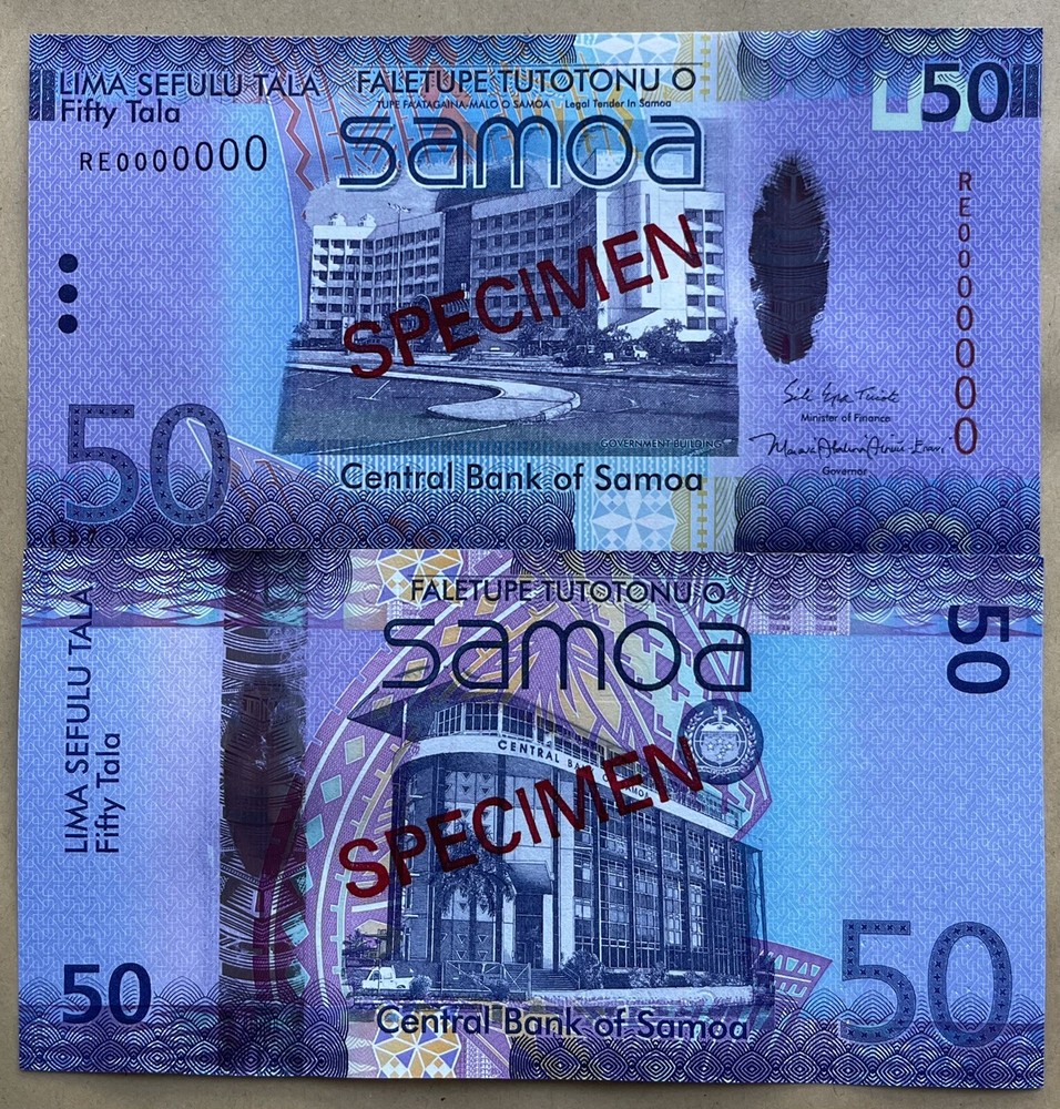 Samoa 50 Tala 2017 P-41c UNC Specimen Hybrid