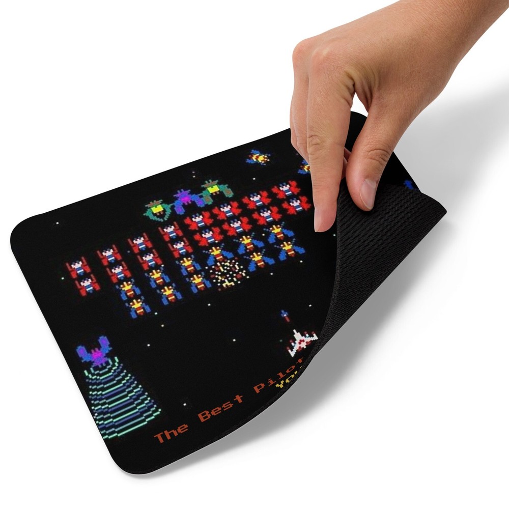 GALAGA - Your NAME !!! personalized - Mouse Pad- Retro Gaming Computer Fan Gift