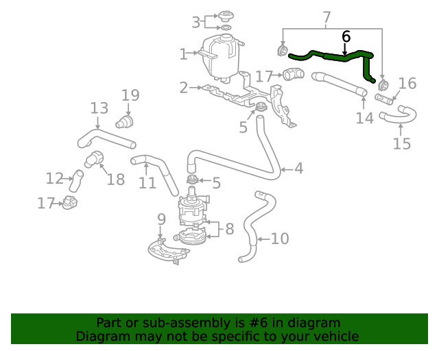 Genuine GM Overflow Hose 95281138