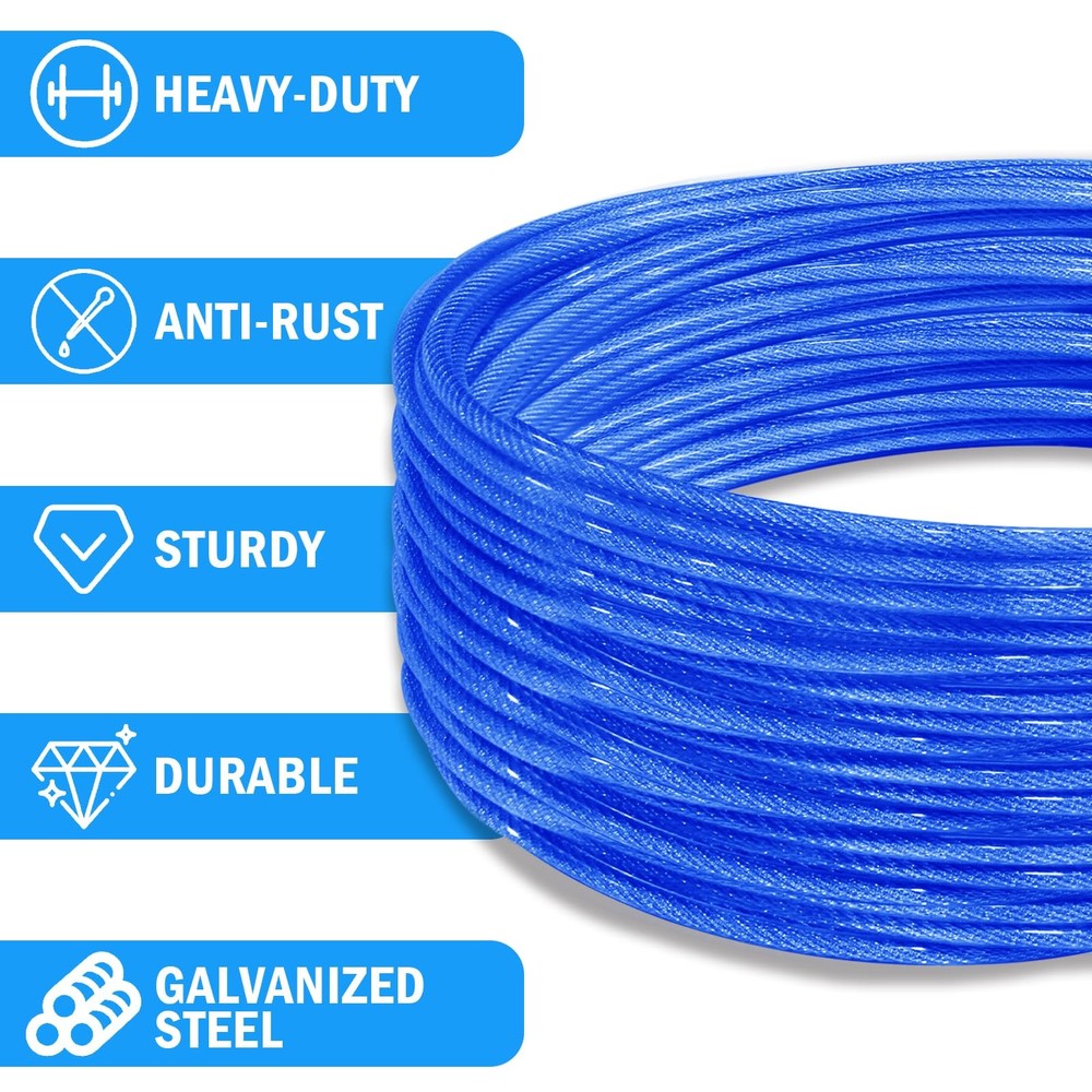 40ft Outdoor Clothes Line with 3/16 Wire Ropes for Efficient Laundry Drying