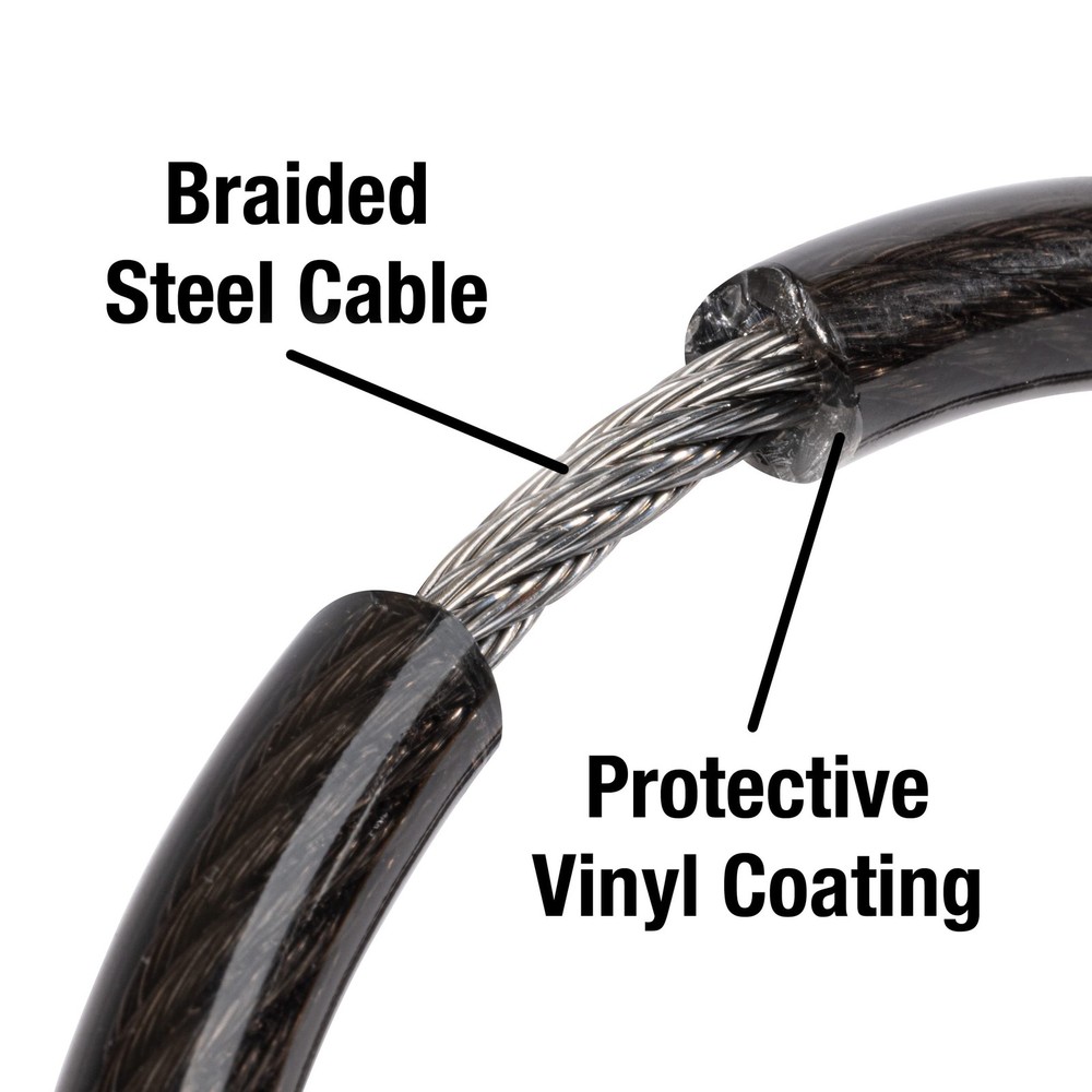 Master Lock Bike Cable with Combination Black, 8143D 1 Pack, Black