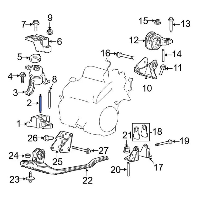 Genuine Ford Engine Mount Support Bracket Stud W710110S439