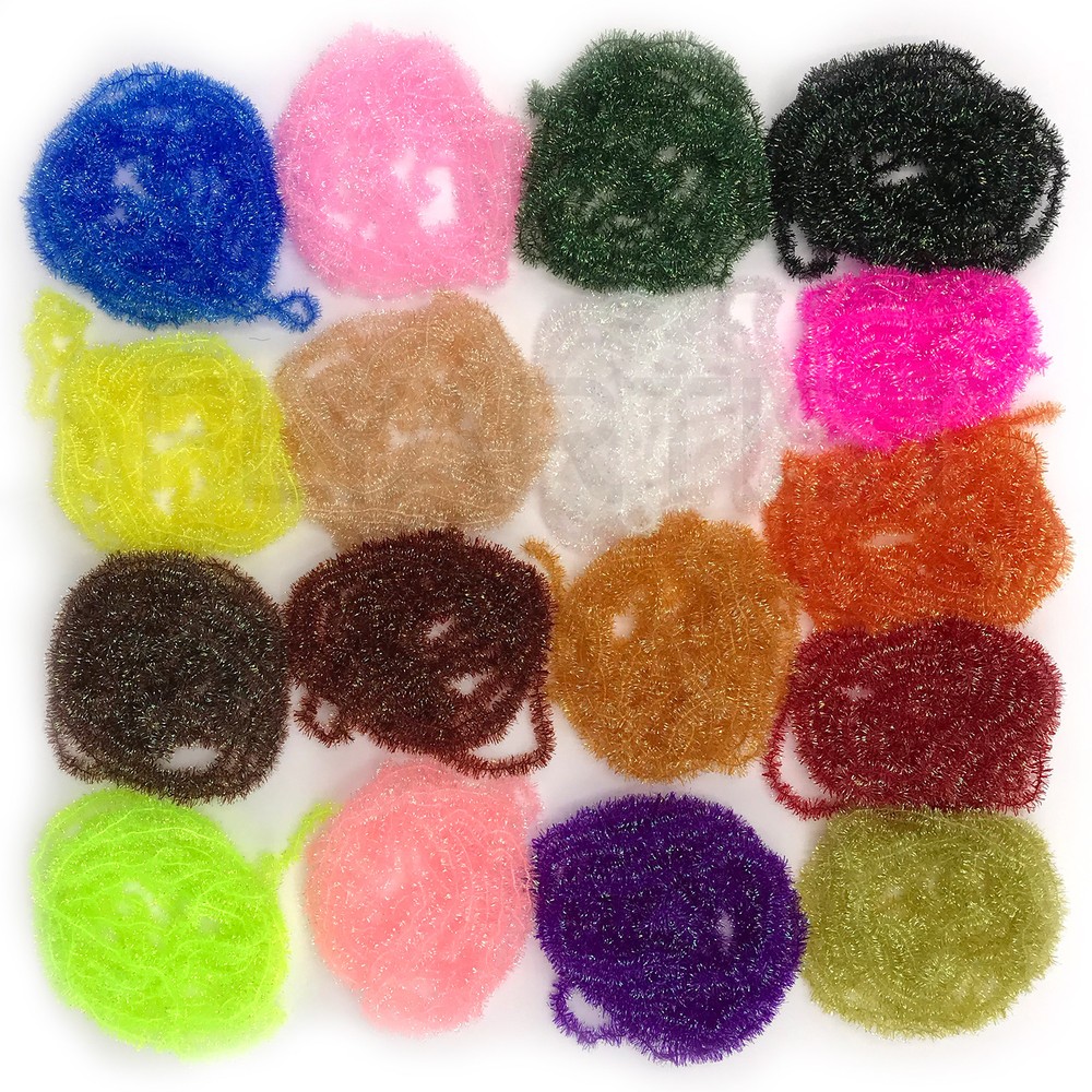 KRYSTAL FLASH CHENILLE - Standard or Medium - Hareline Fly Tying & Jig Material