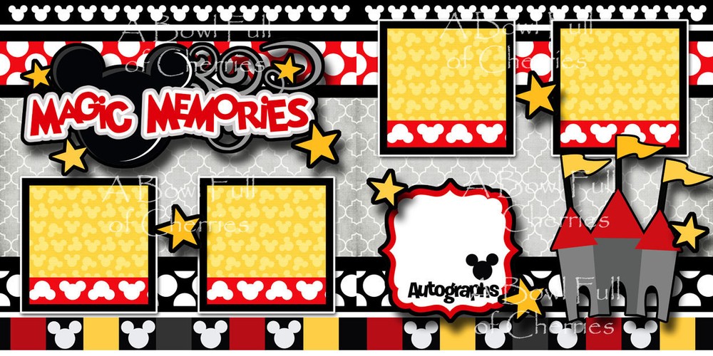 MAGIC MEMORIES ~ VACATION 2 premade scrapbook pages paper piecing printed CHERRY
