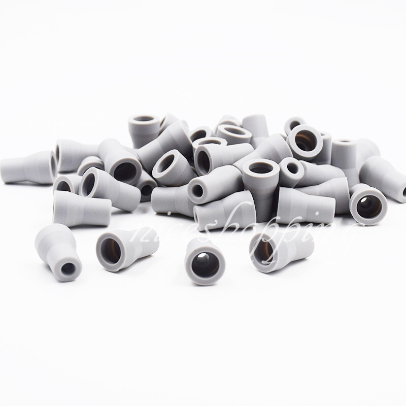 100 Pcs Dental High Quality Rubber Ejector Adapter Replacement Weak Tip Suction