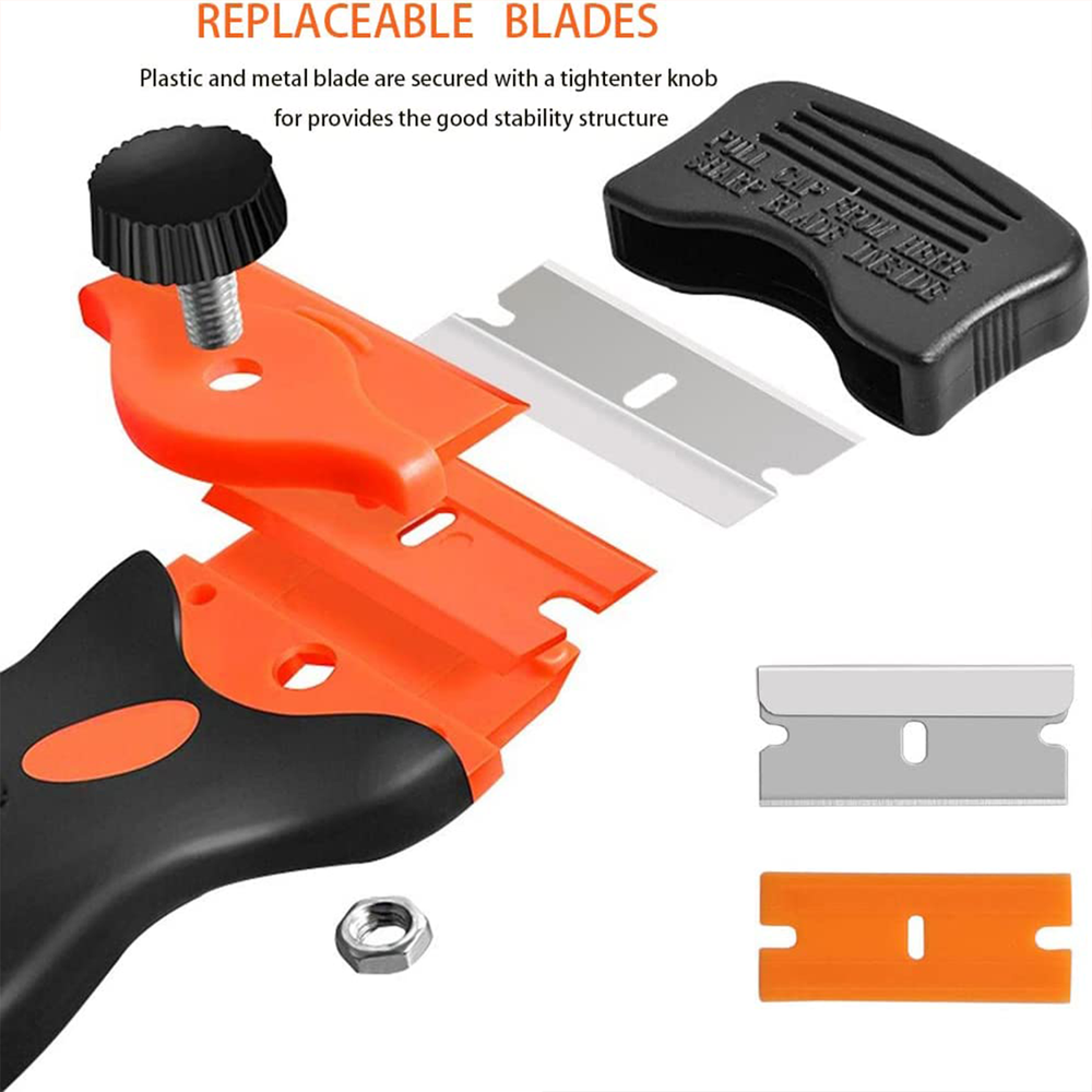 Mini Razor Blade Scraper Removal Sticker Glue Plastic Double Edged Hand Tools