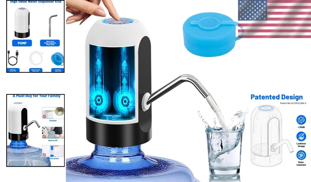 Compact Electric Water Jug Pump with Silicone Lid - 2- Replacement Service