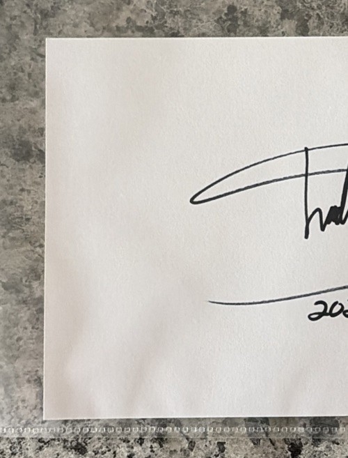 Eminem Signed Autographed White Index Note card with “Slim Shady 2024” Signed