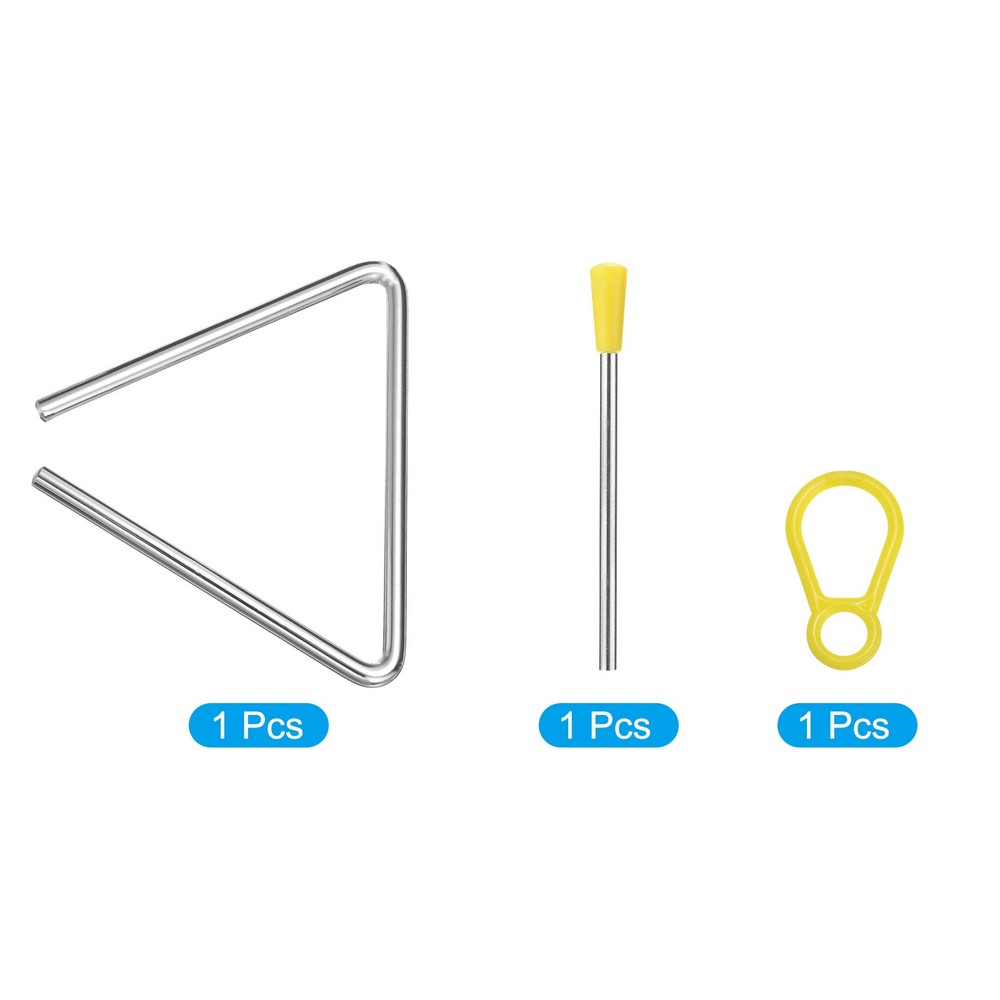 6" Musical Steel Triangle Percussion, 1 Pcs Hand Percussion