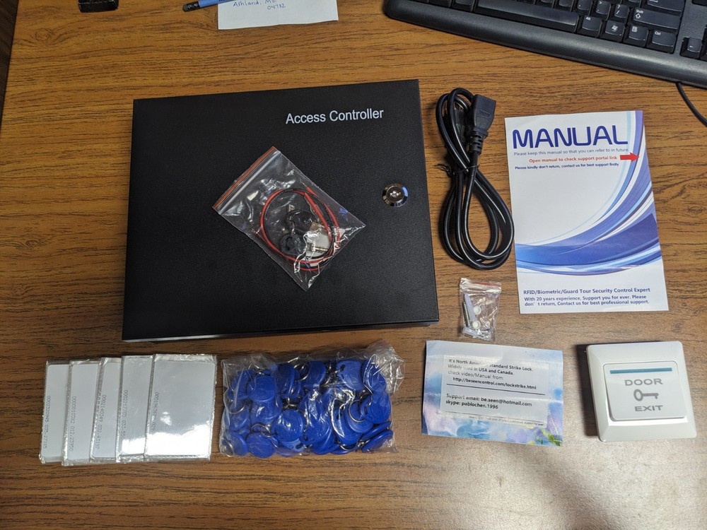 Access Control System Kit Controller with fobs and cards