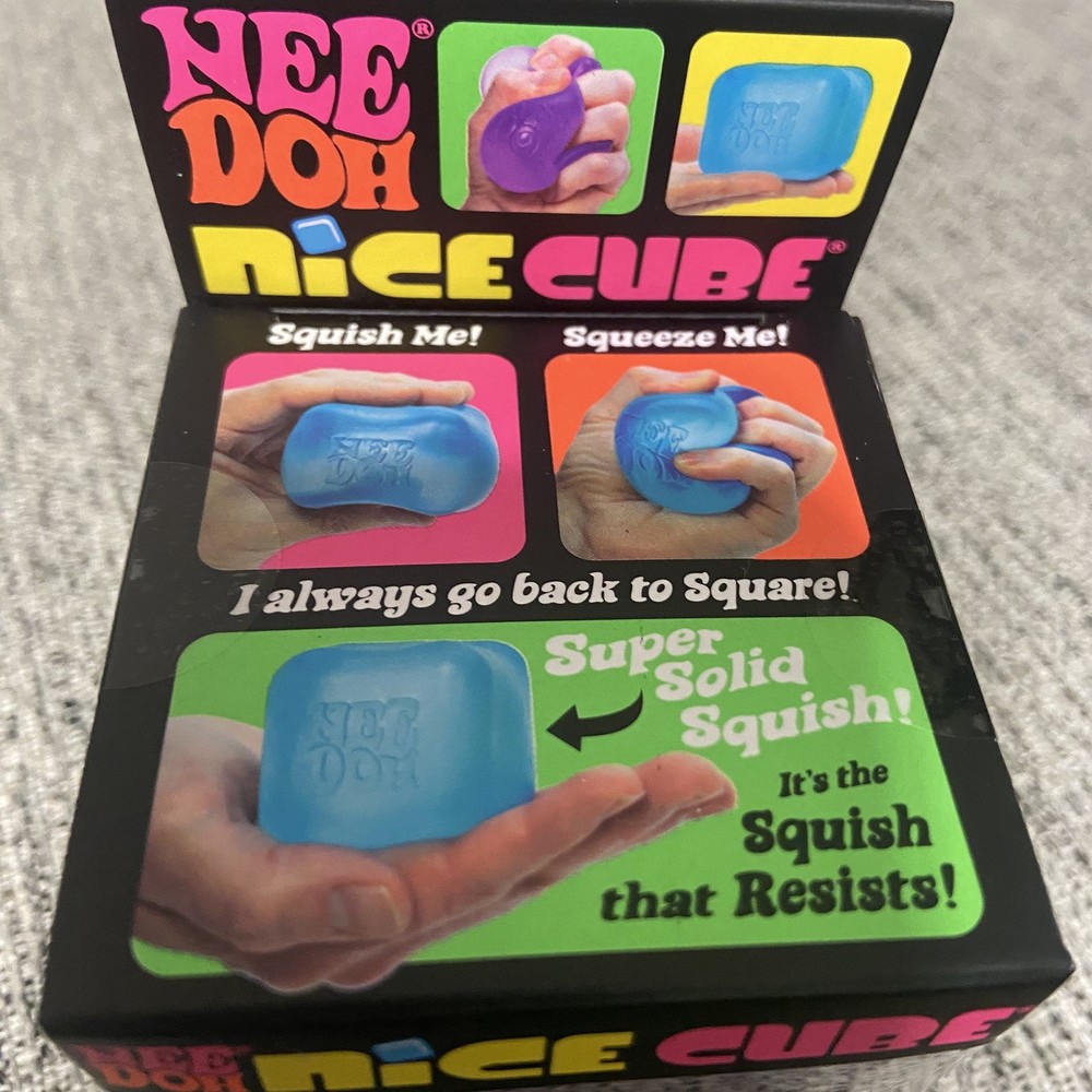 NEW Nee Doh Nice Cube Super Solid Squish Toy PURPLE NEW