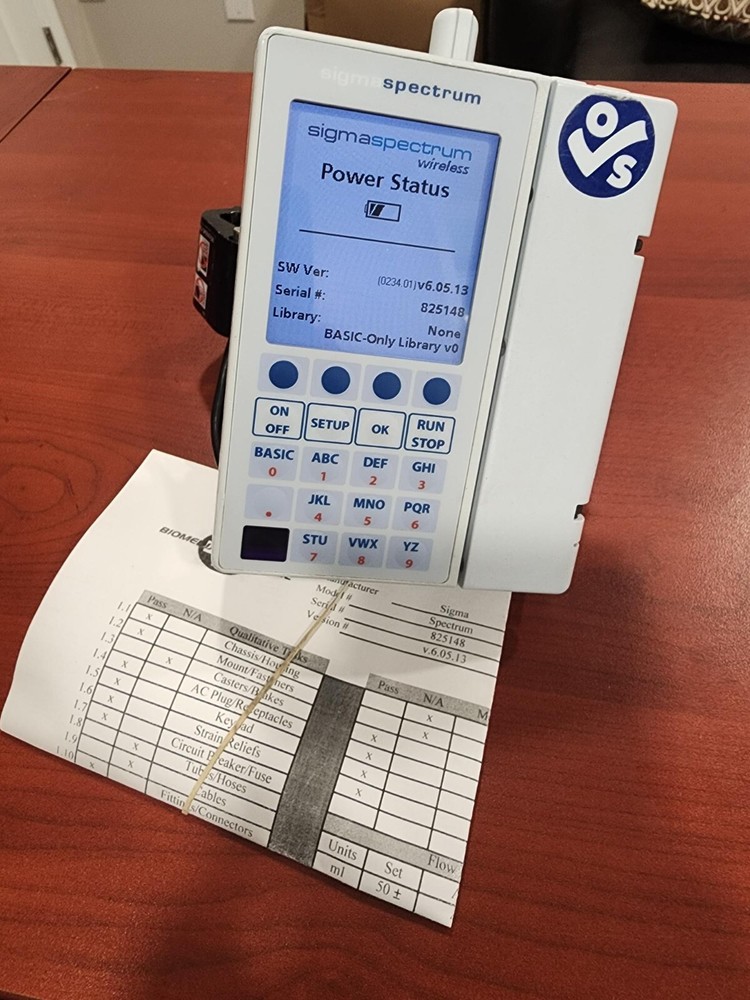 Baxter Healthcare Sigma Spectrum 6.05 Software IV Pump