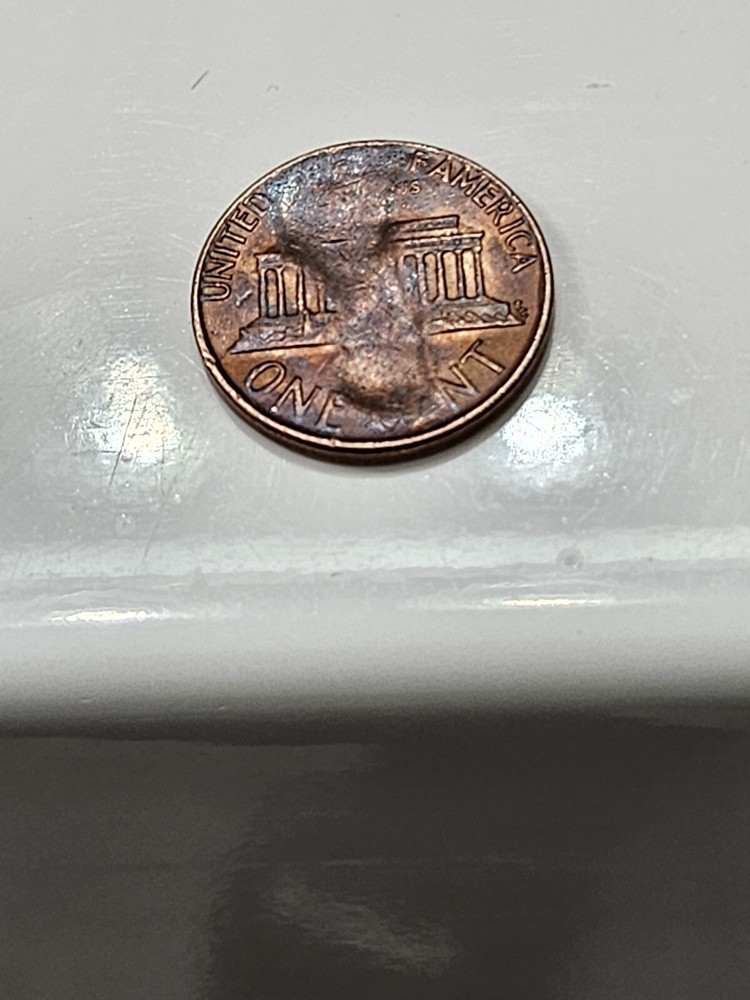 Rare 1973 D -  Double Struck, & Struck Through Lincoln Cent