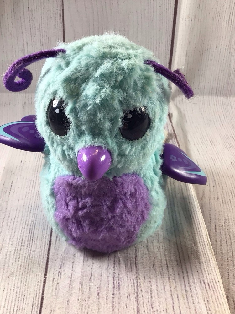 Spinmasters Blue Purple Bird Hacthimals Interactive Pet Toy