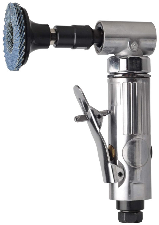 Mini amoladora aire 1/4” angular con 22 discos roll lock kit pulido, Nuevo