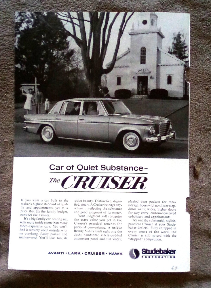 1963 Studebaker Cruiser Print Ad