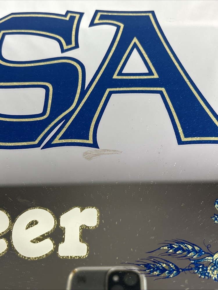 Vintage Birsa Light Beer Bar Mirror 20x14.5”