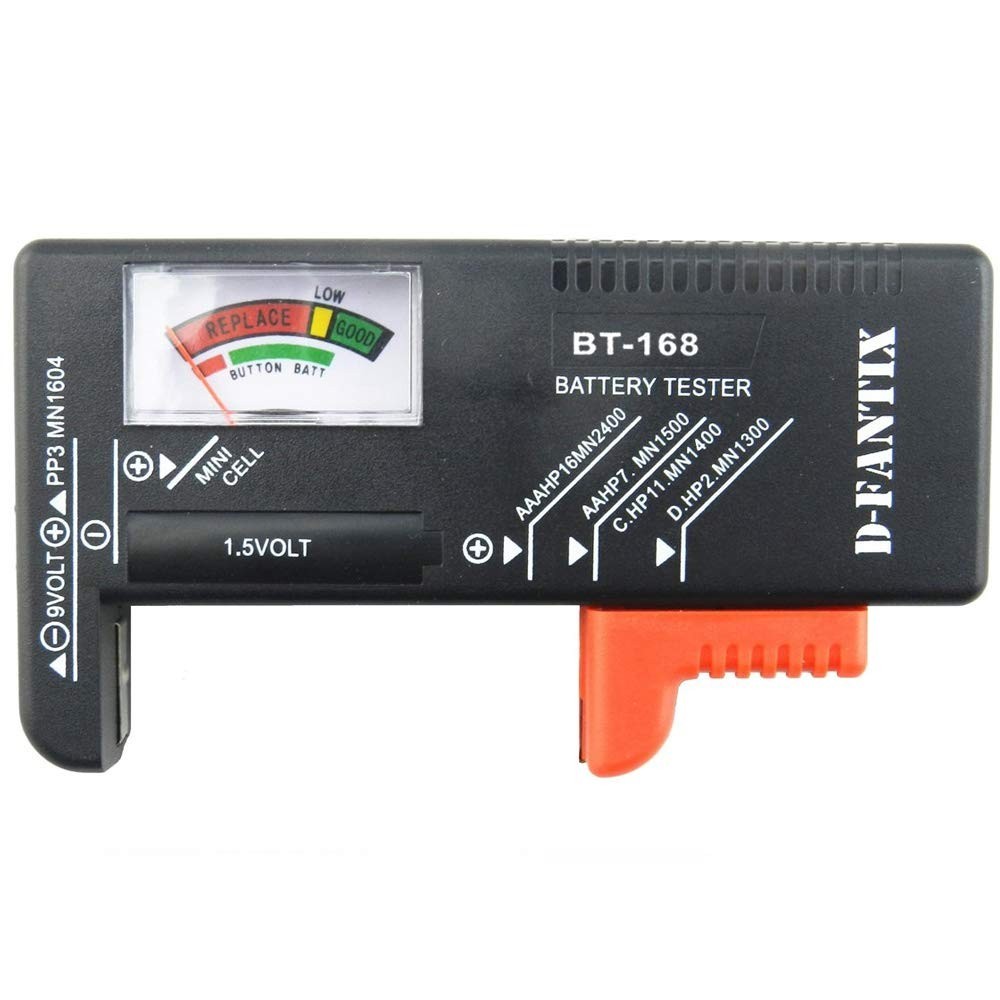 [2 PACK]Universal Battery Tester Checker for AA AAA C D 9V Button Cell-NO BATT