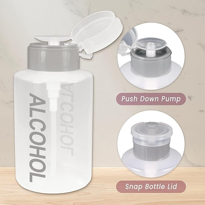 Push Down Pump Dispenser Bottle Gray