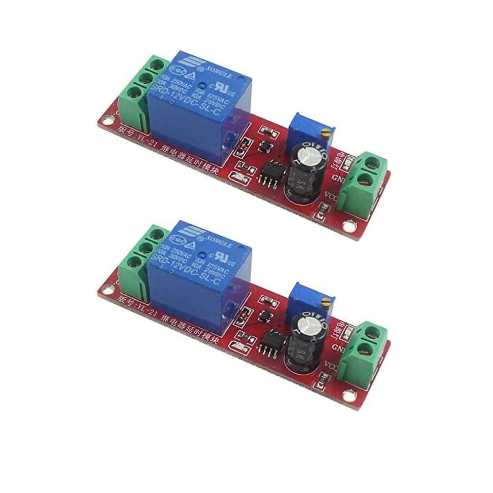 2-Pack 12V NE555 Adjustable Delay Timer Relay - Protects Electrical Systems