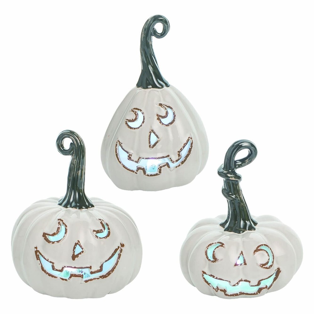 Light Up Vintage Jack-O-Lanterns Set/3