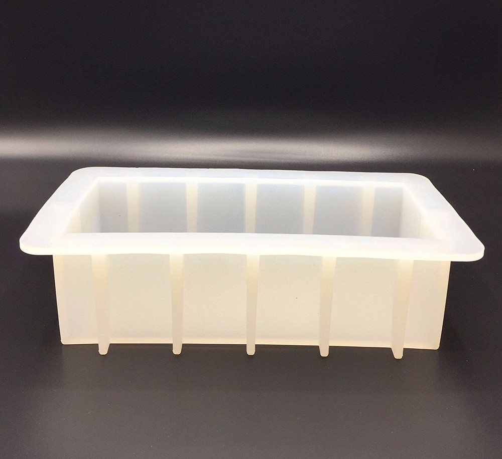 Rectangular Silicone Loaf Soap Mold 39 oz With a Flat Soap Cutter USA