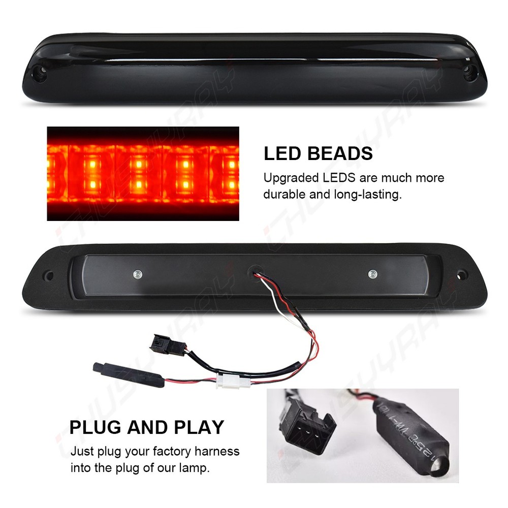 Fit 2004-2012 GMC Canyon LED 3rd Third Brake Light Cargo Center High Mount Lamp