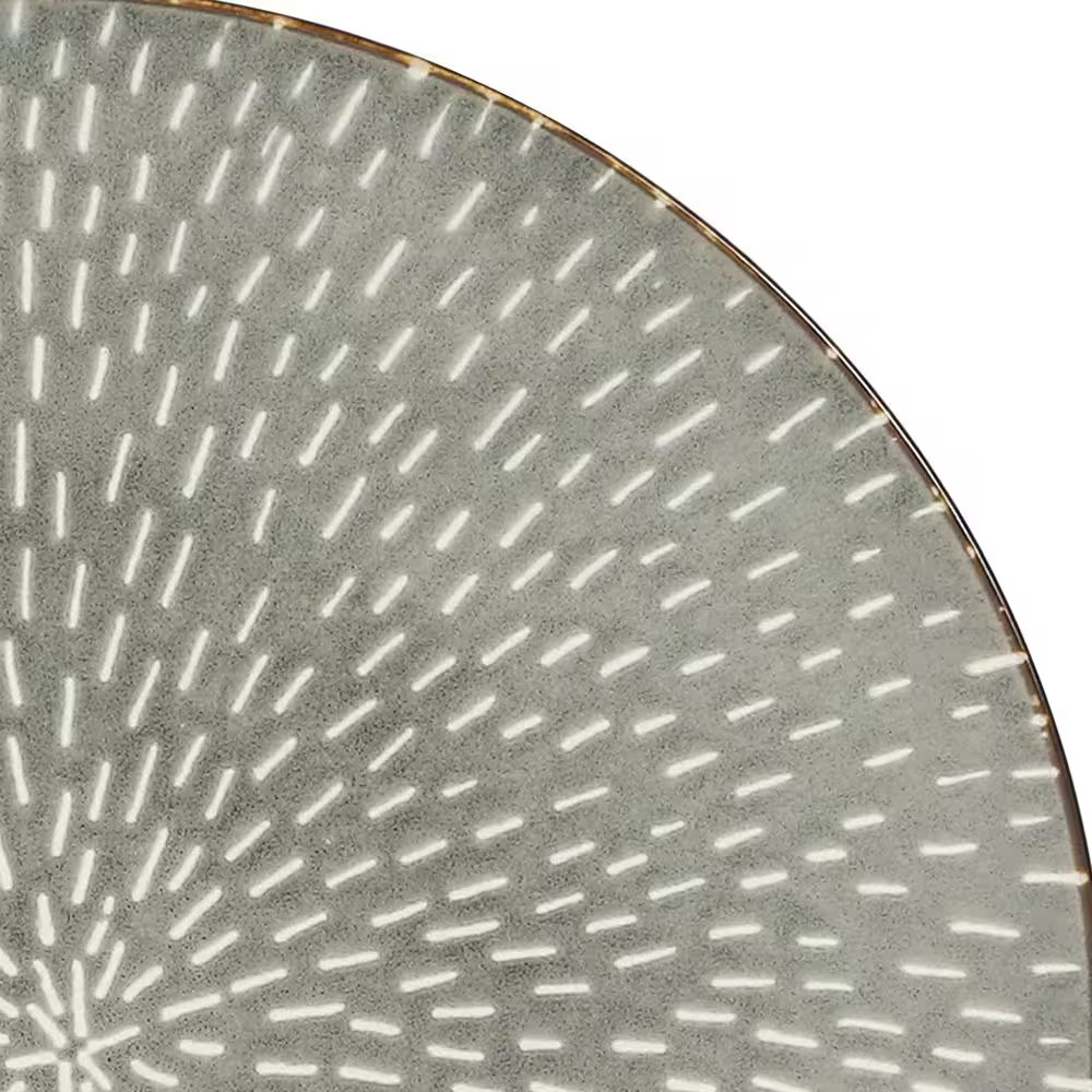 Matisse 16-Pcs Stoneware Dinnerware Set in Grey with Reactive Glaze