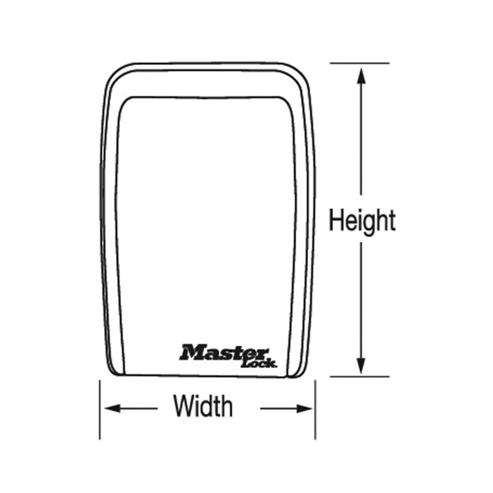Master Lock 5423D 3-1/8 W in. Combination Push Button Wall Mount Lock Box