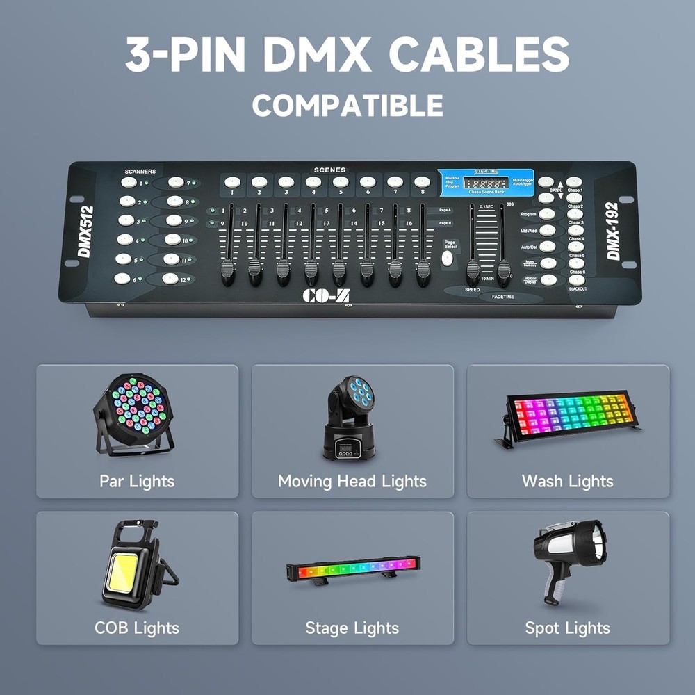 192 DMX 512 DJ Light Controller – Elevate Your Light Shows Effortlessly
