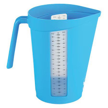 Vikan 60003 Measuring Cup, 2 Qt., Polypropylene, Blue