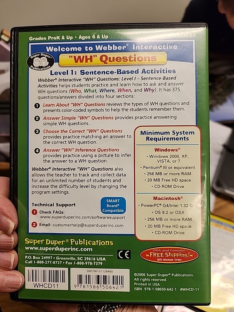 4 Super Duper - Webber WH Questions & GRAMMAR CD-ROM