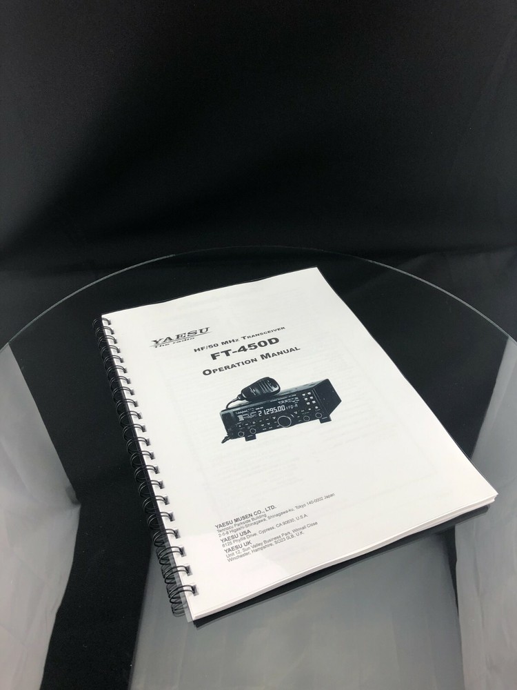 Yaesu FT-450D Transceiver Instruction Operating Manual Coil Bound