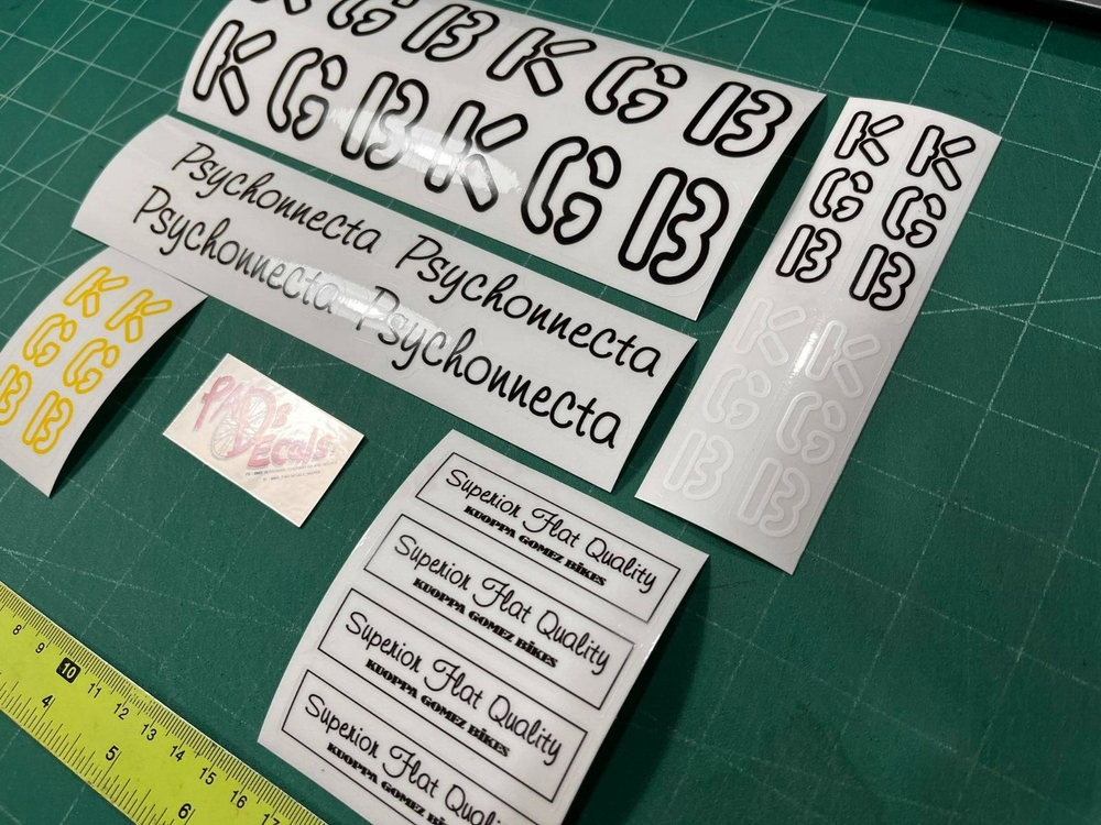 KGB bmx sticker decals on clear