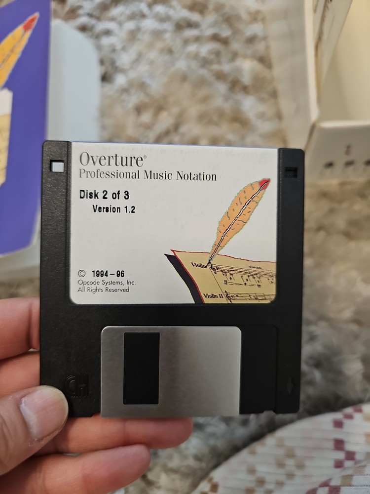 Opcode Overture Academic Edition Box Set Manuals Disks Vintage Music Software