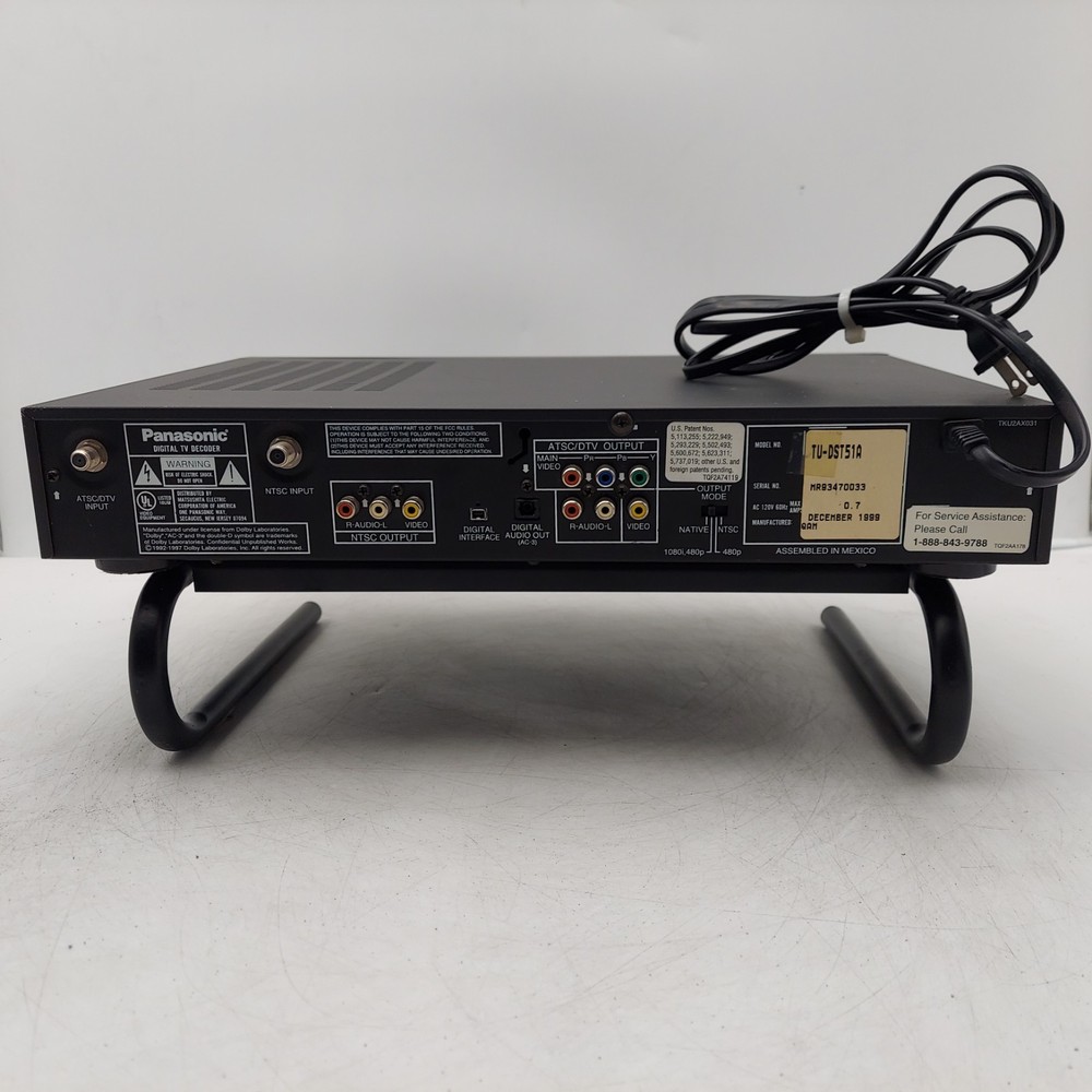 Vintage Panasonic TU-DST51 TU-DST51A Digital Television Decoder