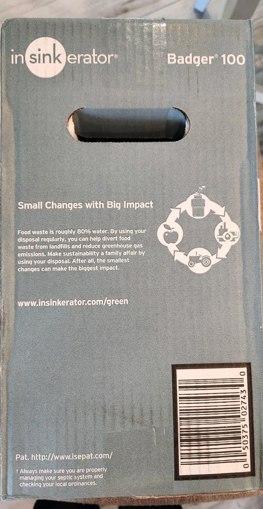 InSinkErator Badger 100 Disposal 1/3HP