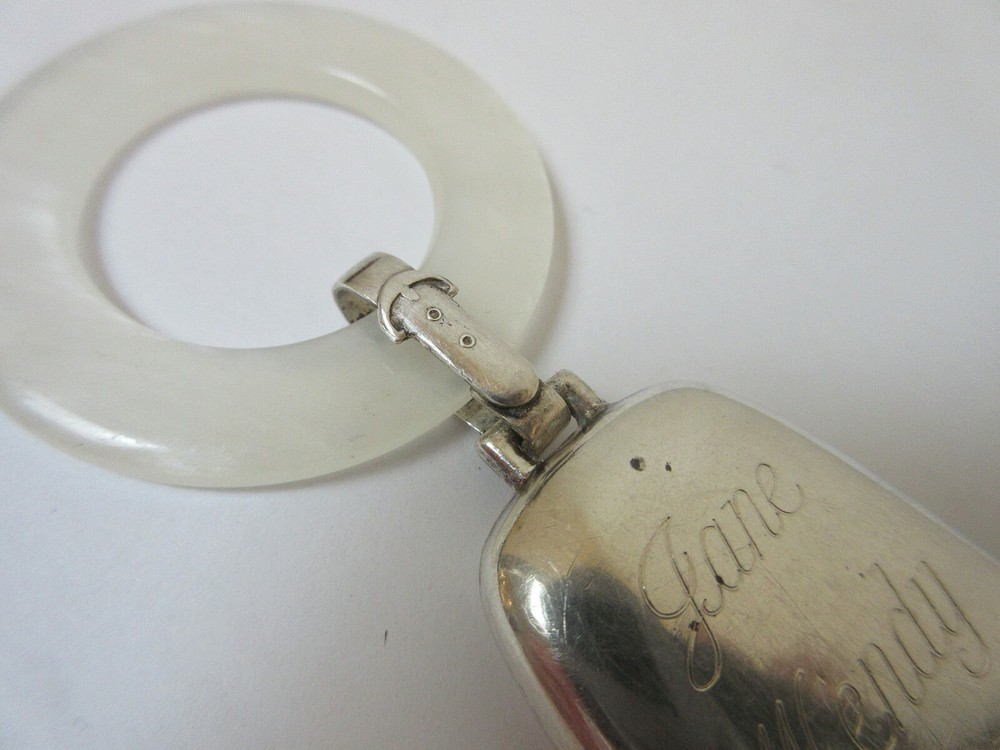 Vintage Web Sterling Silver Rattle "Jane Wendy"