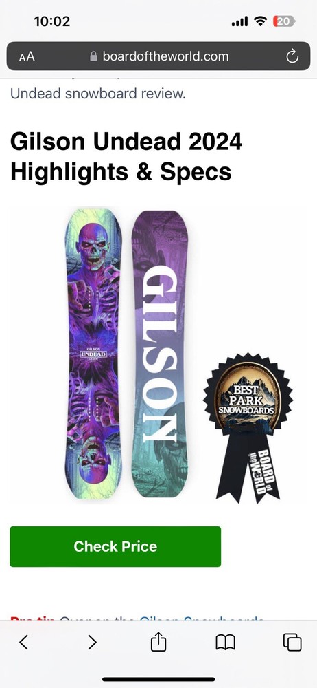 Gilson Undead 159cm Wide deck only